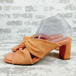 Caslon Laurette Coral Peach Slip On Summer Block Heel Sandals W486